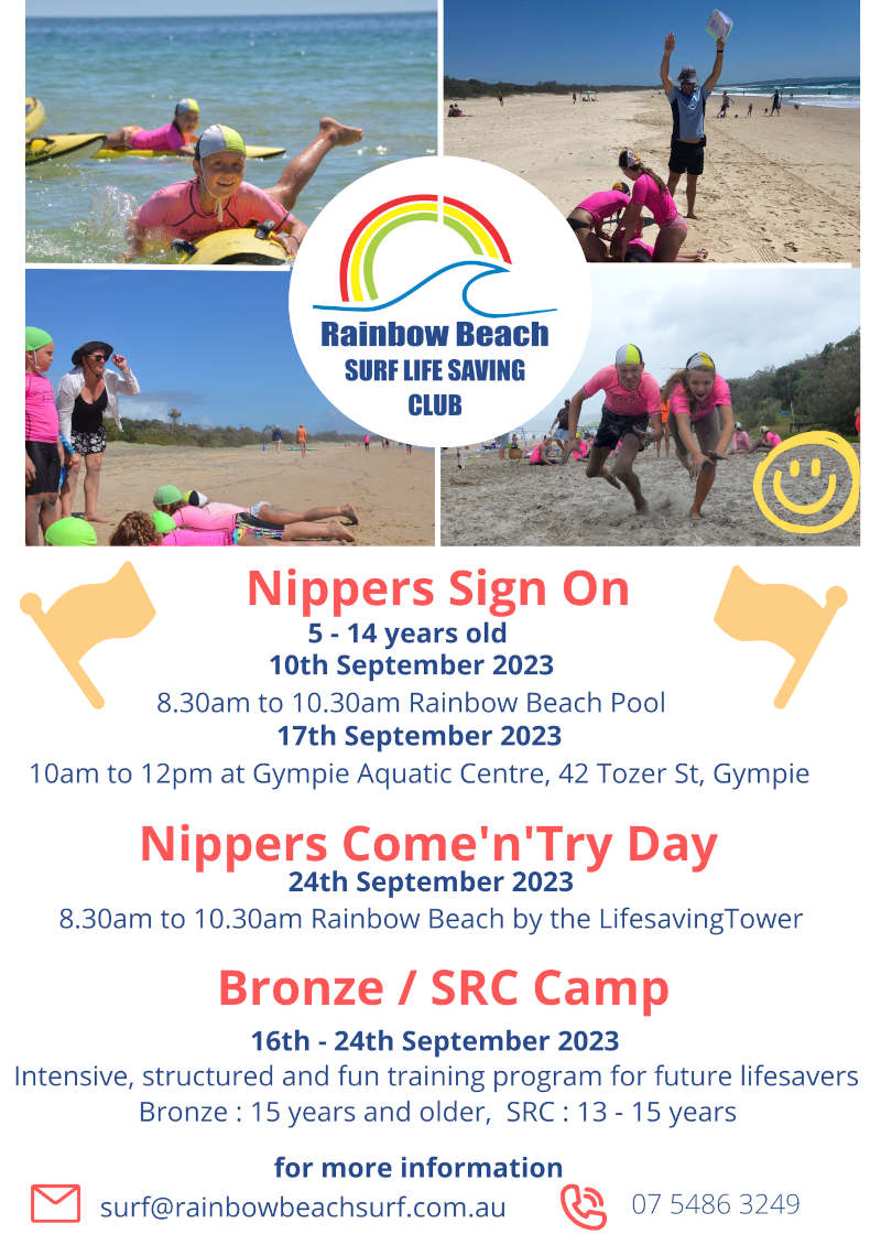 Upcoming events at Rainbow Beach Surf Life Saving Club
